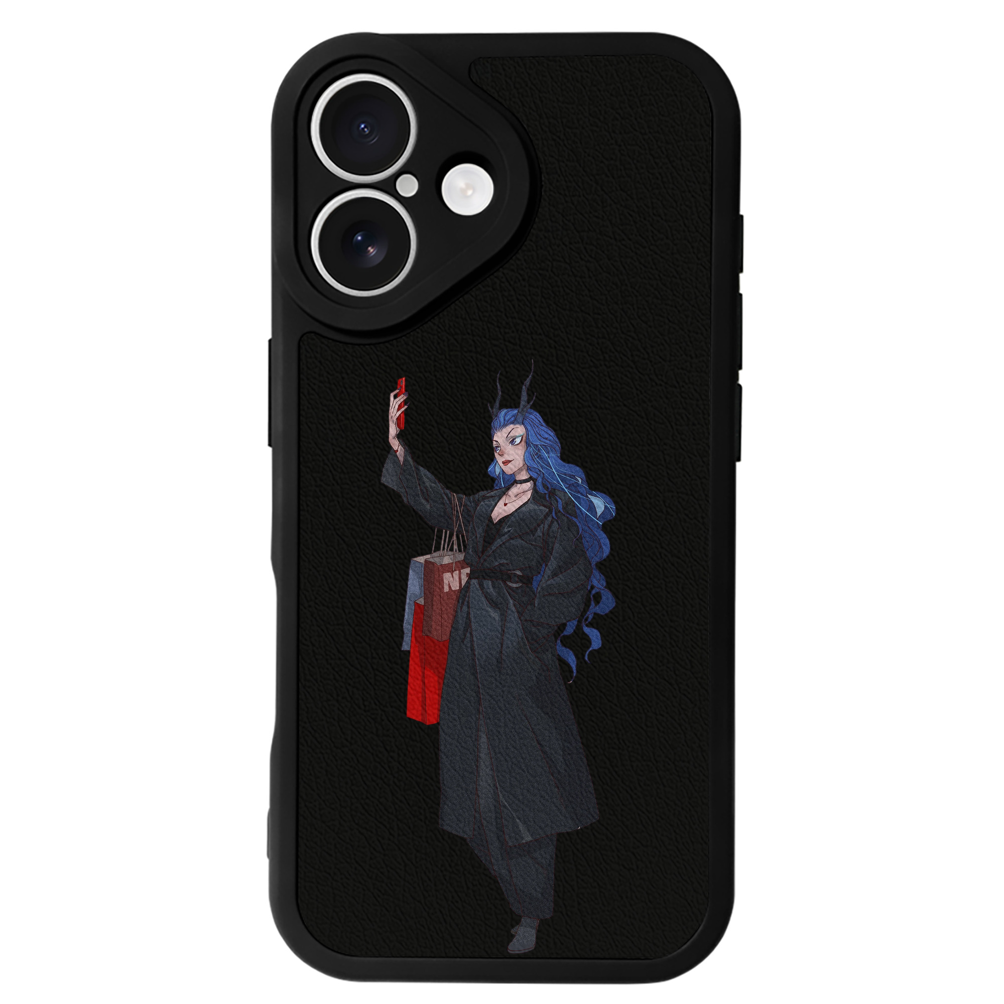 （画像用） Ne Zha 2 ナタ 魔童の大暴れ 【iPhone 16シリーズ対応】シリコンスマホケース（レザー調） 材質：シリコン